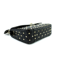 Valentino Spike Media Schwarzes Leder