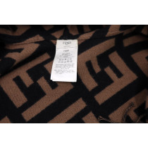 Fendi Poncho FF Cashmere Marrone e Nero