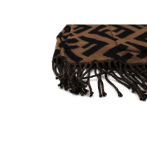 Fendi Poncho FF Cashmere Marrone e Nero