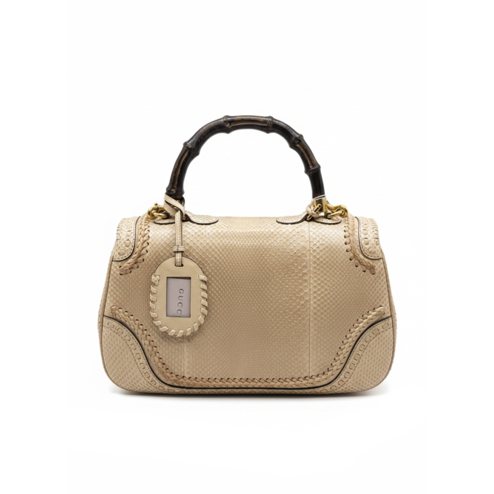 Gucci New Bamboo Pitone Beige