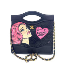 Chanel Shopping Tote Limited Vintage Pelle d'Agnello Nera