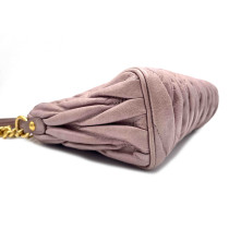 Miu Miu Pochette Goffrata Pelle Matelassè Rosa Cipria
