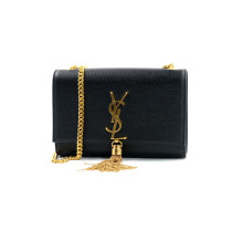 Saint Laurent Kate Small Pompom Pelle Nera