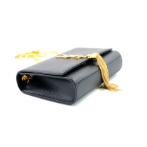 Saint Laurent Kate Small Pompom Pelle Nera