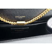 Saint Laurent Kate Small Pompom Pelle Nera