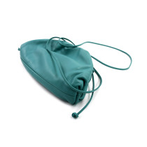Bottega Veneta Pouch Mini Pelle Verde Acqua