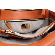 Ferragamo Shopping Pelle Arancio