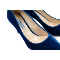 Prada Decollete Camoscio Azzurro