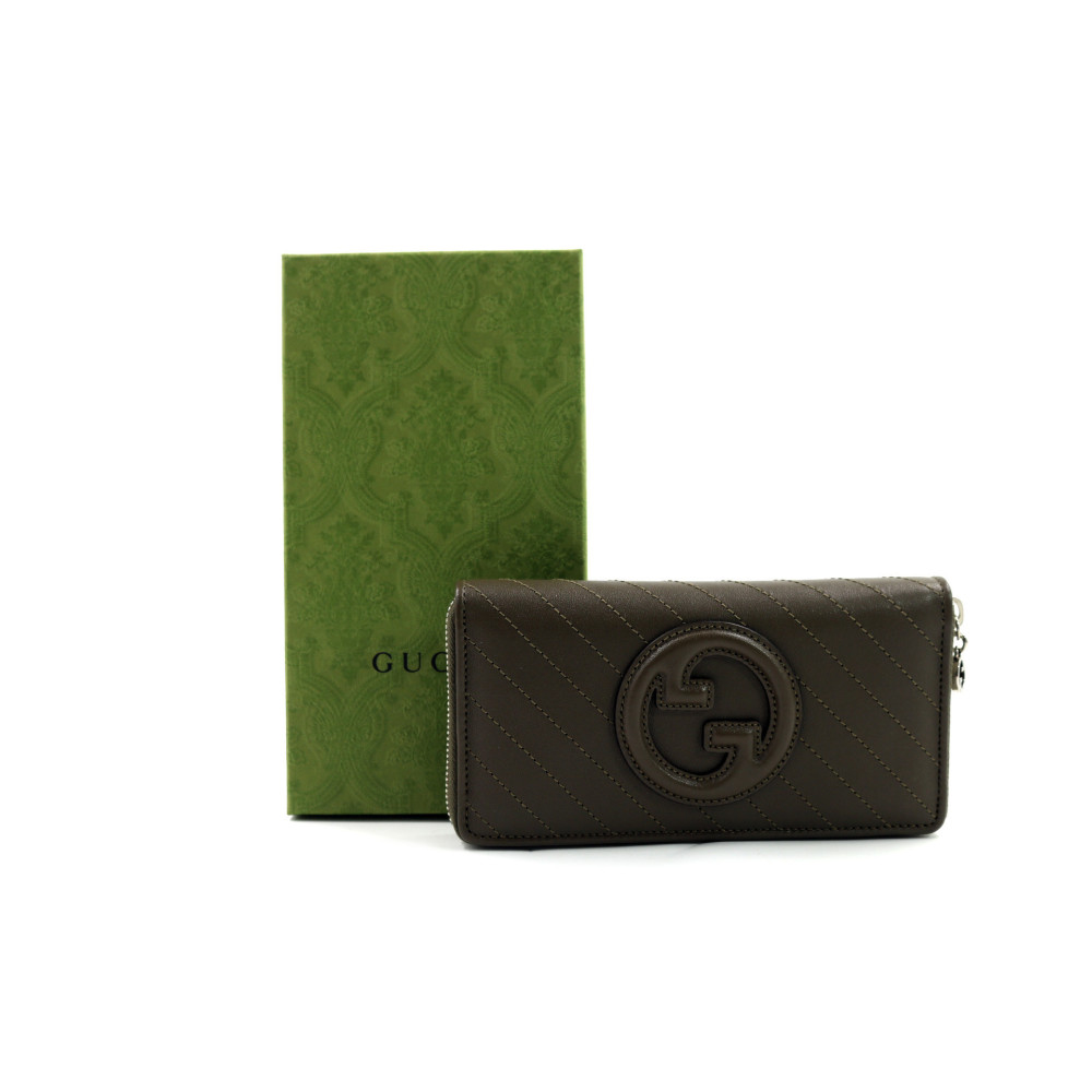 Gucci Portafoglio Pelle Verde Scuro