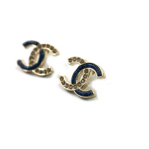Chanel Orecchini Acciaio Blu e Argento