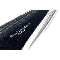 Saint Laurent Portacarte Verticale Pelle Nera