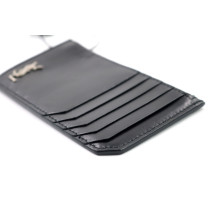 Saint Laurent Portacarte Verticale Pelle Nera