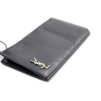 Saint Laurent Portacarte Verticale Pelle Nera