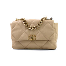 Chanel 19 Pelle Beige