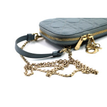 Dior Custodia Cellulare Pelle Grigio Azzurro