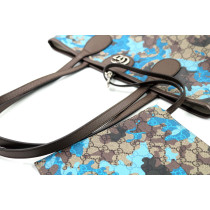 Gucci Shopping Tela Mimetica Blu