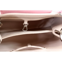 Louis Vuitton Capucines MM Taurillon Leather Cream and Pink