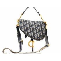 Dior Saddle Mini Oblique Jacquard Canvas Blue