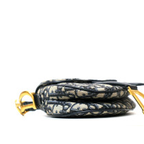 Dior Saddle Mini Toile Jacquard Oblique Bleu