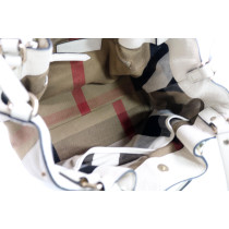 Burberry Secchiello Maidstone Pelle Bianca