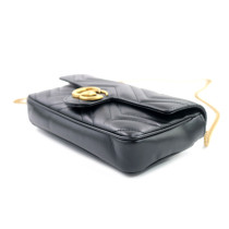Gucci Borsa a Spalla GG Marmont Misura Piccola Pelle Nera