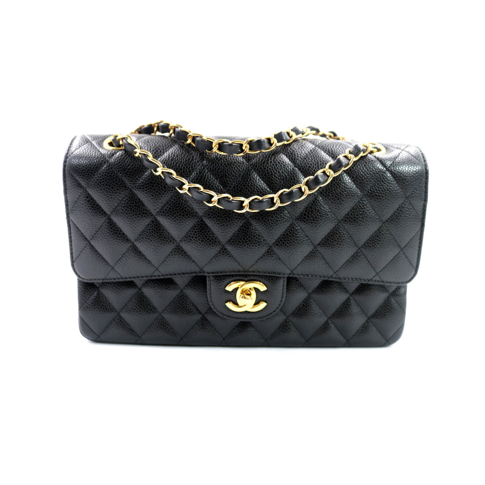 Chanel Classic Double Flap Pelle Caviar Nera