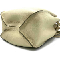 Miu Miu Secchiello Pelle di Vitello Panna