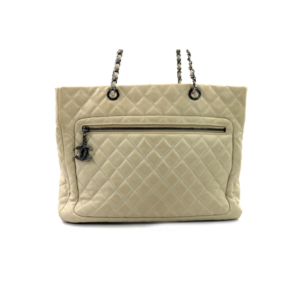 Chanel Grand Shopping Tote Pelle Beige