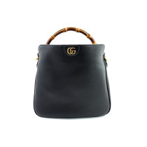 Gucci Diana Bamboo Media Pelle Nera
