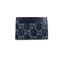 Gucci Portacarte Tela Denim Blu