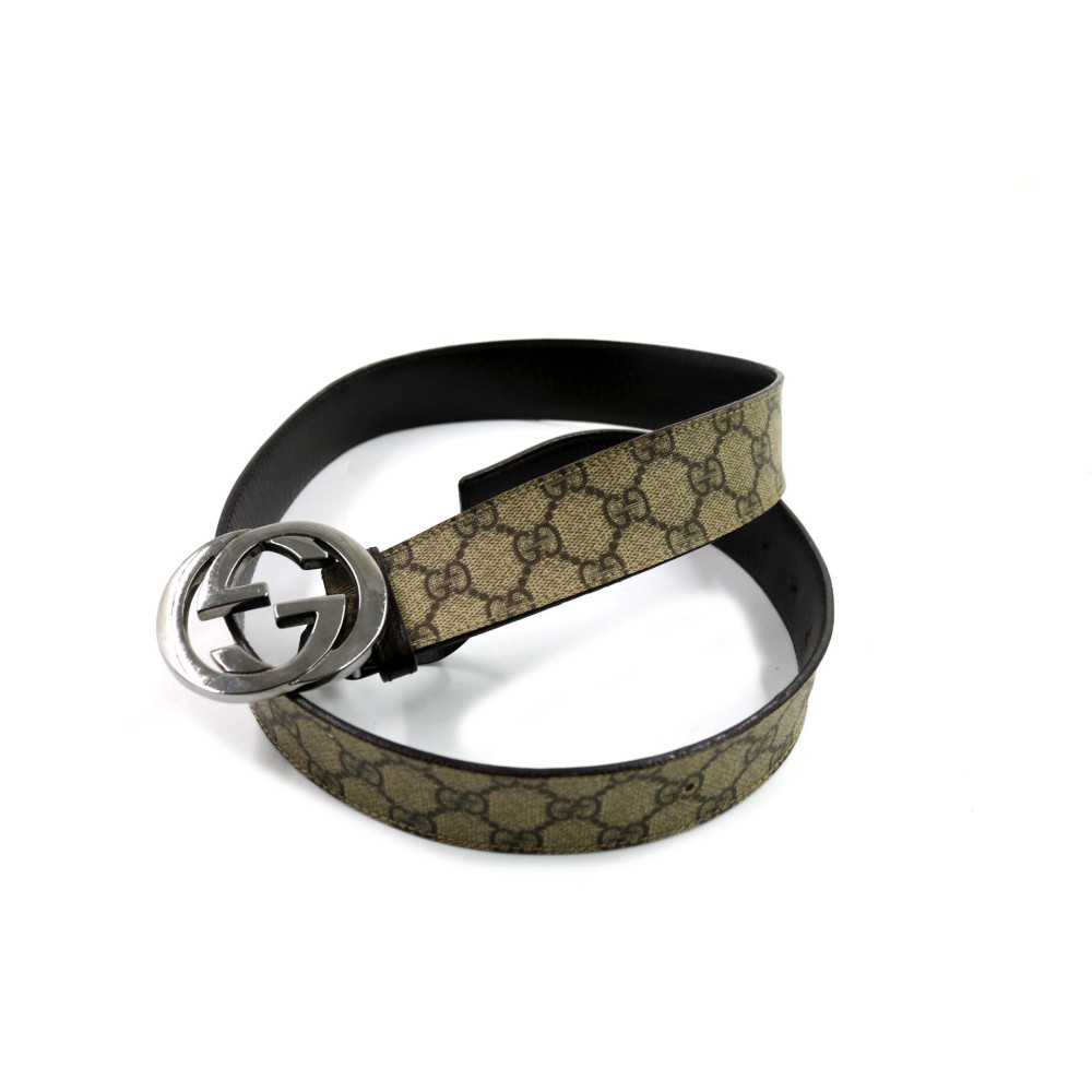 Gucci Cintura Interlocking GG Beige