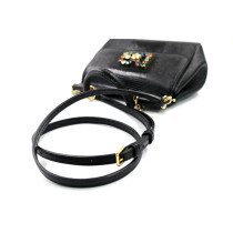 Dolce & Gabbana Sicily Pelle Stampa Iguana Nera
