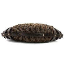 Fendi Chef FF Zucca Plissettata Marrone