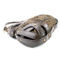 Fendi Chef FF Zucca Plissettata Marrone