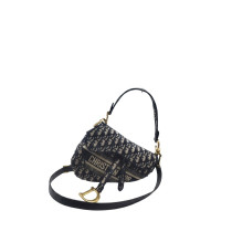 Dior Saddle Mini Tela Blu Oblique