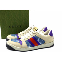Gucci Sneackers Pelle e Tela Multicolor