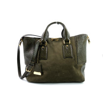 Burberry Tote Bag Camoscio e Pelle Verde Oliva