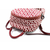Dolce & Gabbana Zaino Tela Bianca e Burgundy