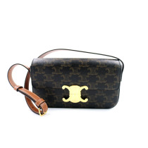 Celine Triomphe Tela Marrone