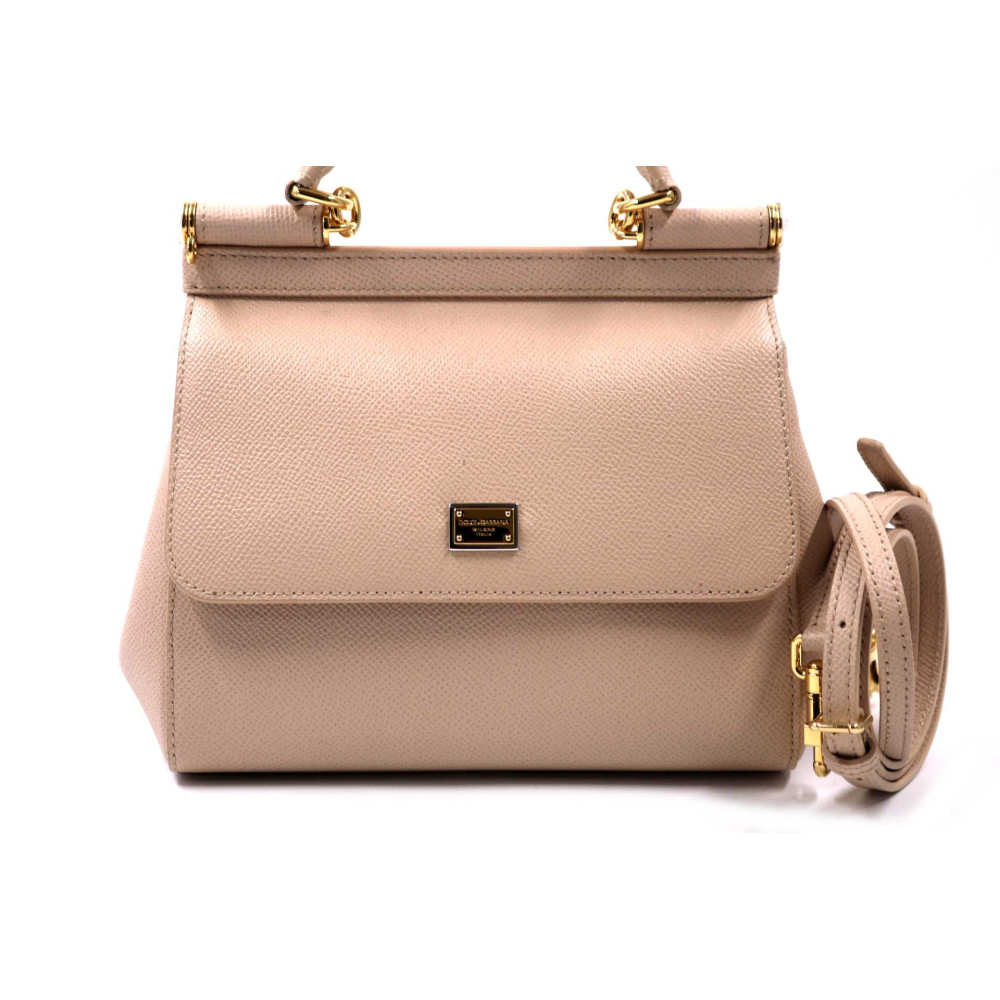 Dolce & Gabbana Sicily Small Pelle Beige