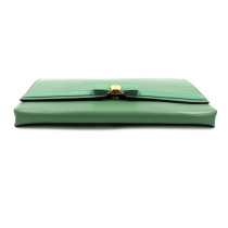 Ferragamo Clutch Pelle Verde Salvia