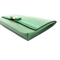 Ferragamo Clutch Pelle Verde Salvia