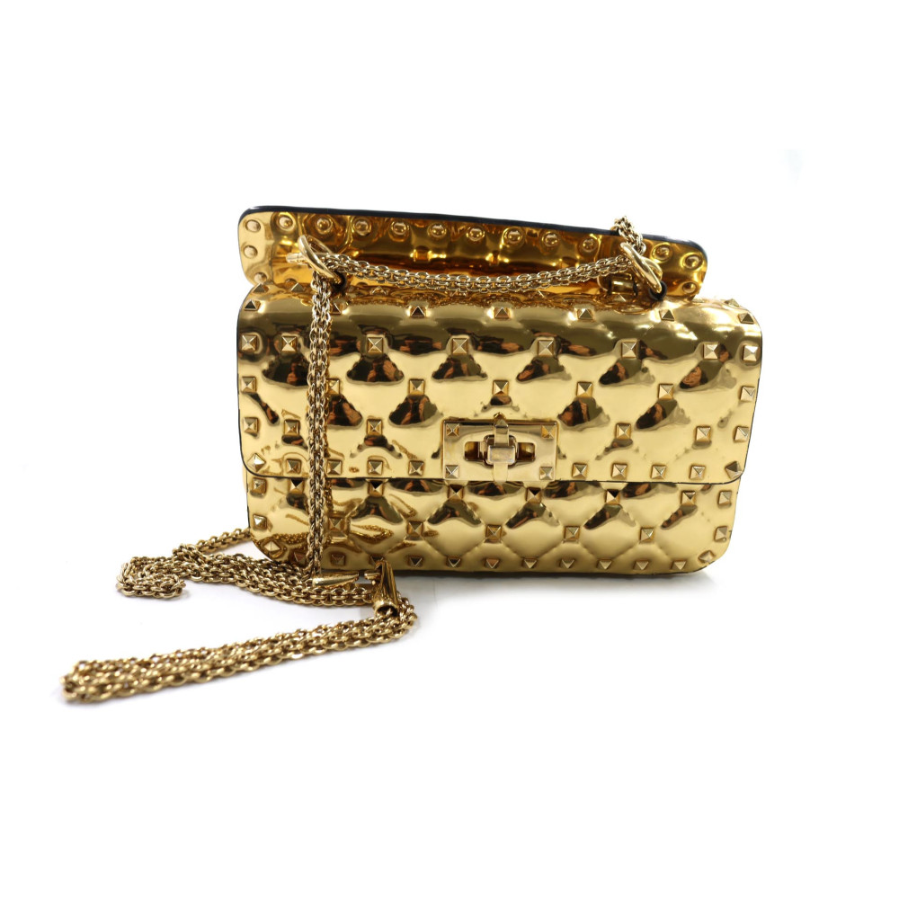 Valentino Rockstud Spike Pelle Oro