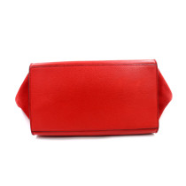Cèline Trapeze Pelle e Pelle Scamosciata Rossa