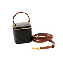 Celine Mini Vanity Case Triomphe Pelle Marrone