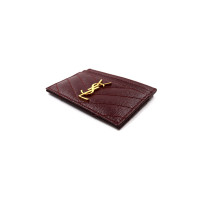 Saint Laurent Portacarte Pelle Bordeaux
