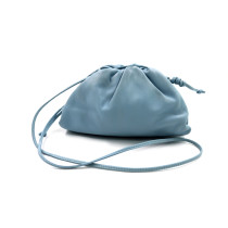 Bottega Veneta Pouch Pelle Azzurra