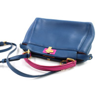 Fendi Peekaboo Pelle Blu e Fucsia