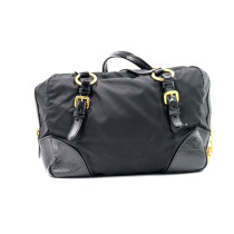 Prada Bauletto Tela e Pelle Nera