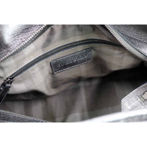 Burberry Tracolla Pelle Argento Metallic